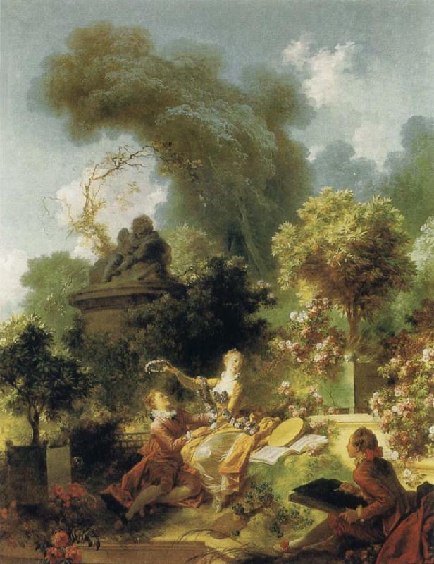 Jean Honore Fragonard Progress of Love:The Lover Crowned oil painting picture